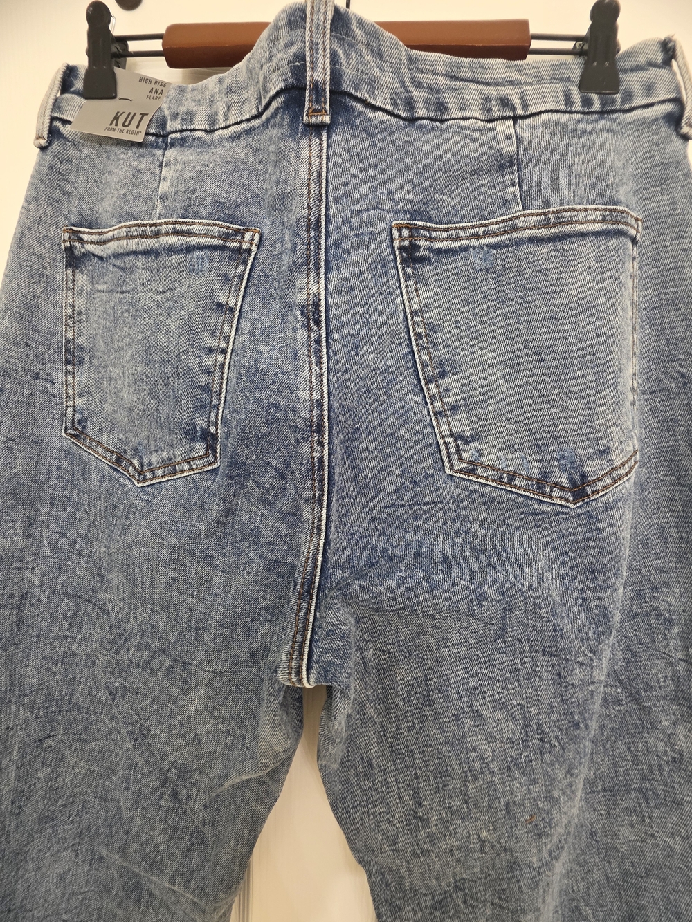 KUT Light Blue Washed Utility Jeans - Picture 6 of 8